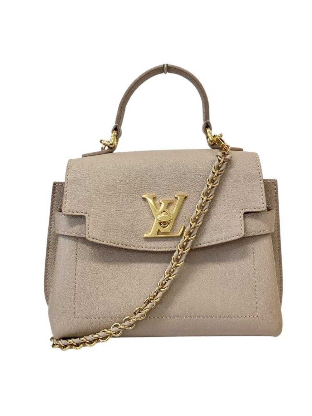 Louis Vuitton Lockme Ever Mini Chain 2-Way Shoulder Bag Greige